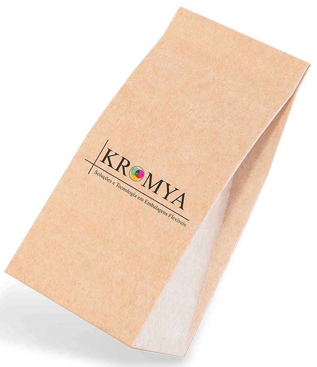 embalagem de papel com logotipo da Kromya